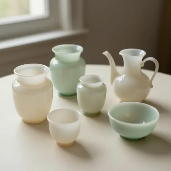 Antique studio glass & ceramics