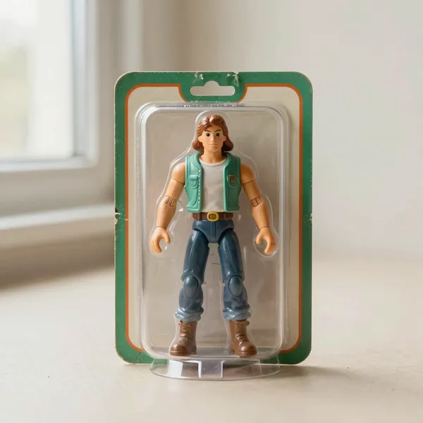 Illustrative: 1990s action figure mint on its original unpunched blister card