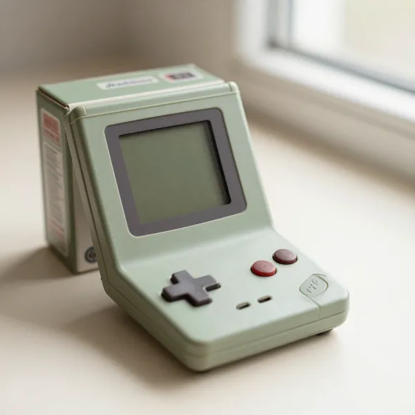 Illustrative: 1990s handheld electronic game or virtual pet, complete in box and working