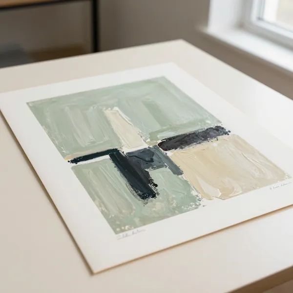 Illustrative: limited-edition signed abstract screenprint by a recognized post-war name