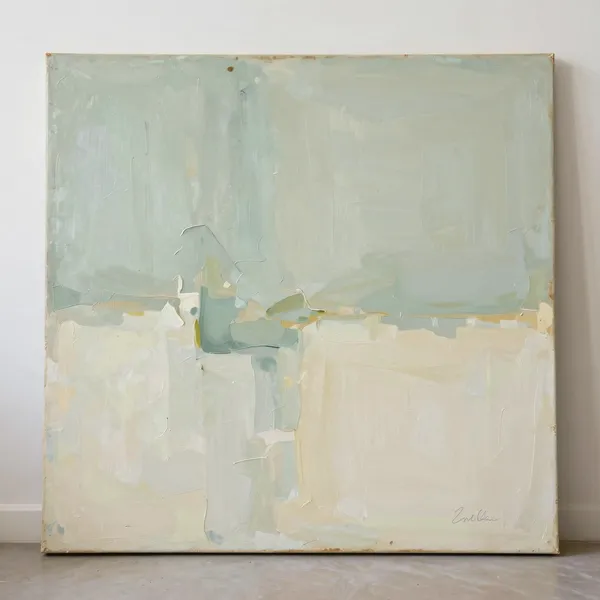Illustrative: large color field canvas attributed to a listed studio, signature unverified