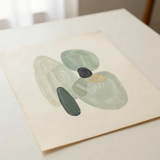 Antique gestural works on paper