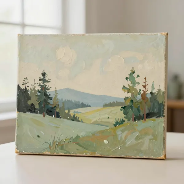Illustrative: an accomplished amateur acrylic landscape, unsigned, late twentieth century