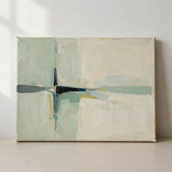Antique signed abstract canvases