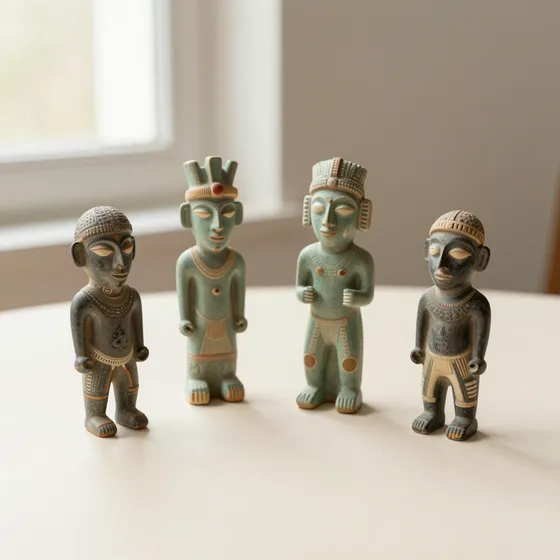 Antique oceanic ancestor figures