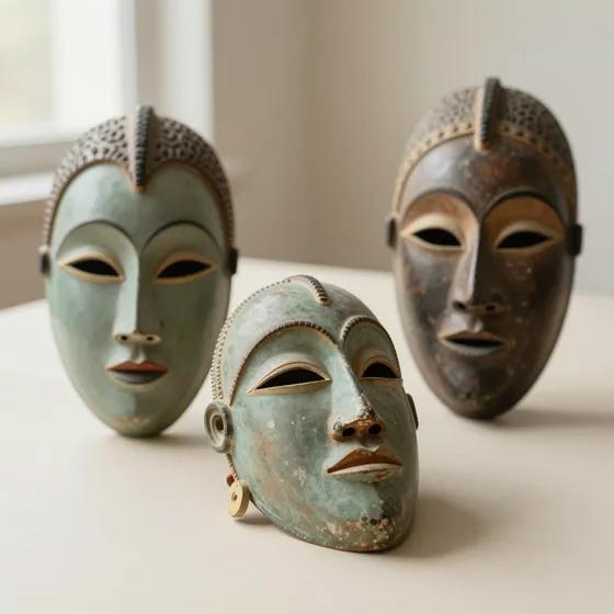 Antique dan and guro masks