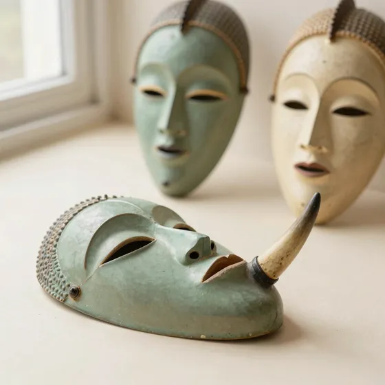 Antique fang and punu masks
