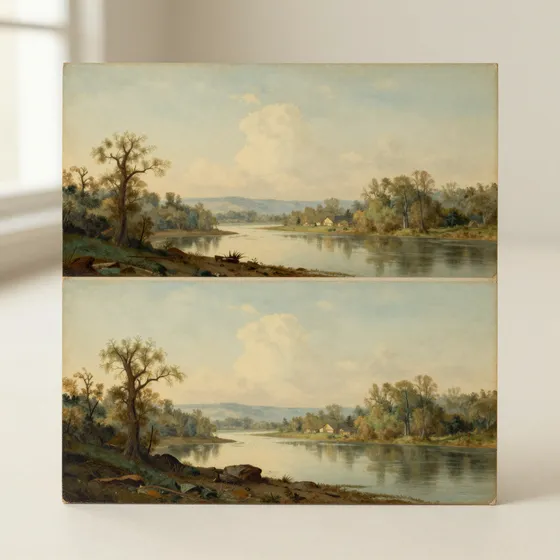 Antique hudson river school landscapes