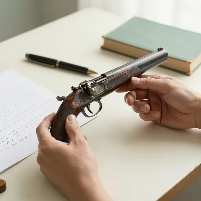 Researching the value of an antique antique guns piece