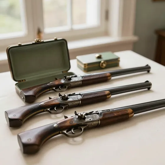 Antique cased dueling sets