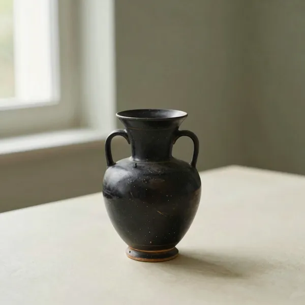 Illustrative: Greek Attic black-glaze small vessel, 4th century BC