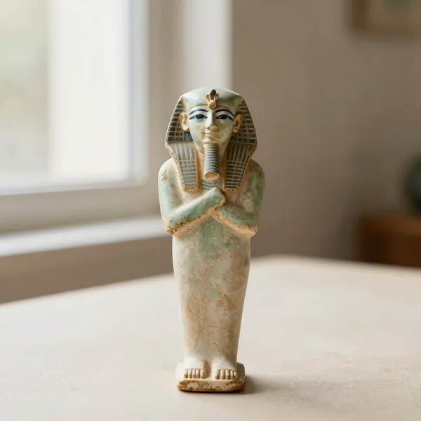 Illustrative: Egyptian faience ushabti figure, Late Period