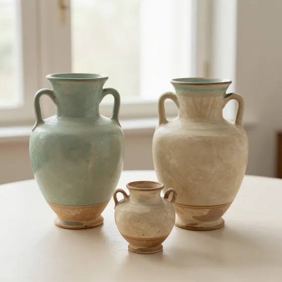 Antique greek and roman pottery