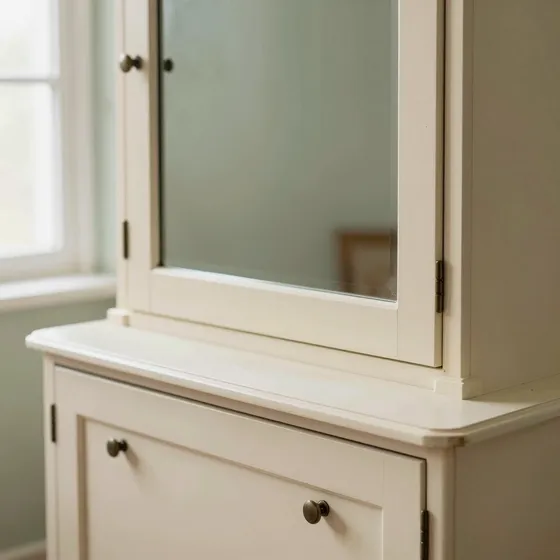 Antique dutch mirrored armoire