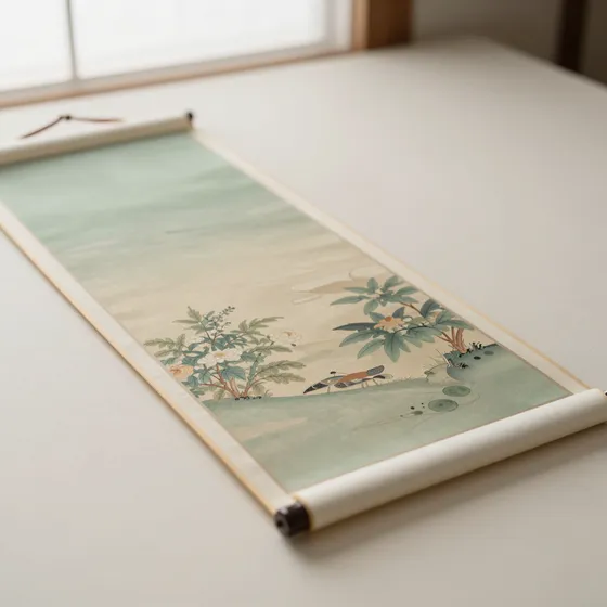 Antique japanese scroll paintings