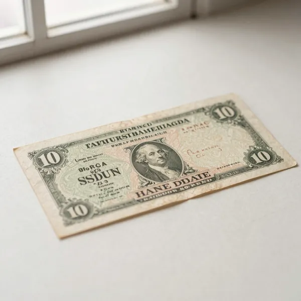 Illustrative: early 20th-century colonial 10-shilling note, crisp original