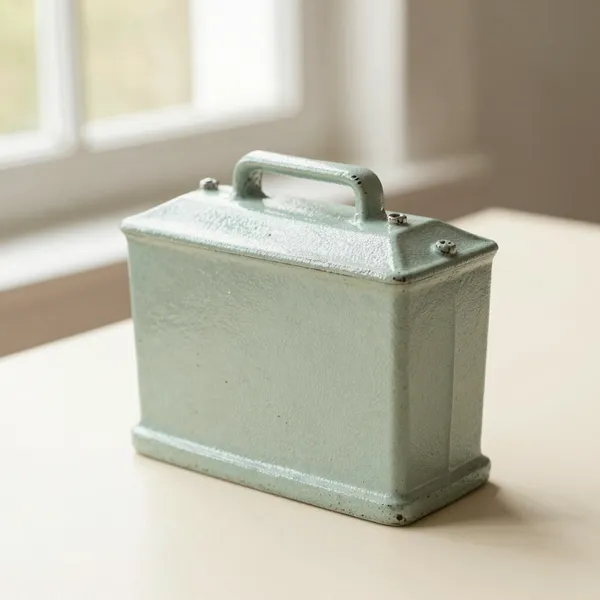 Illustrative: Cast iron figural still bank, early 20th century, good original paint