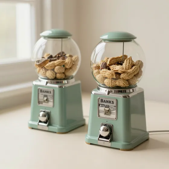 Antique gumball & peanut machines