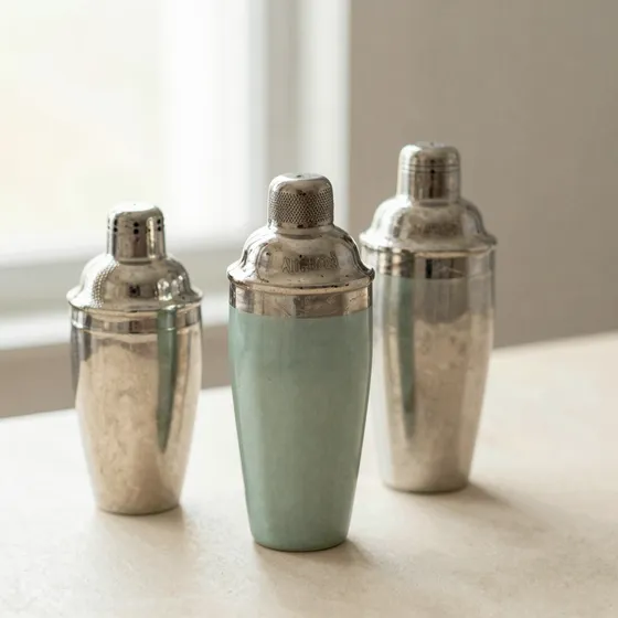 Antique cocktail shakers