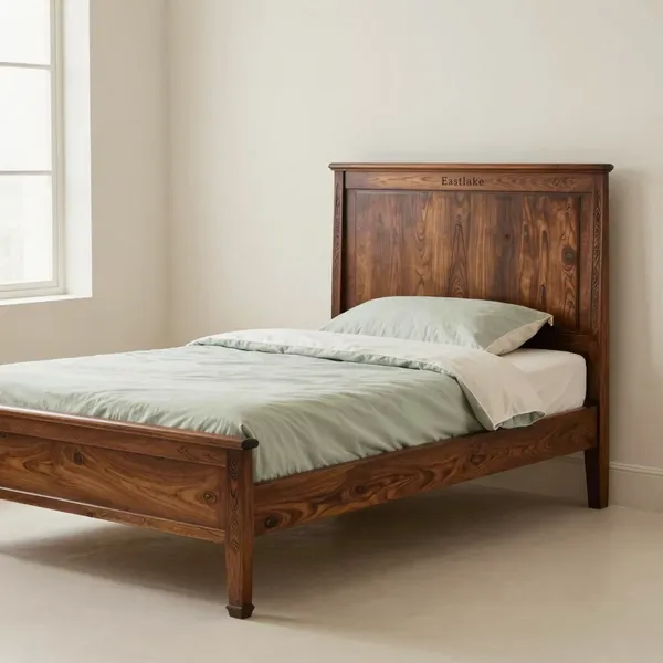 Illustrative: Eastlake high-back walnut bed, c.1885, incised carving, full original finish