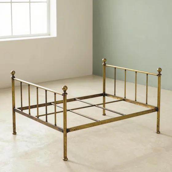 Antique cast iron & brass beds