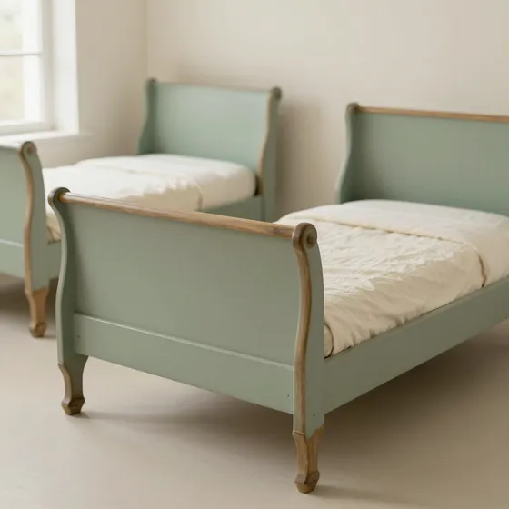 Antique sleigh beds
