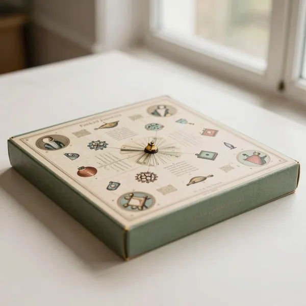 Illustrative: Victorian hand-colored parlour game with boxed pieces and instructions