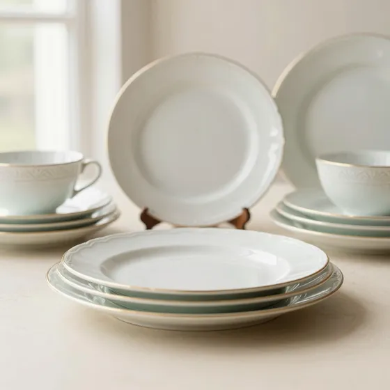 Antique dinnerware and plates