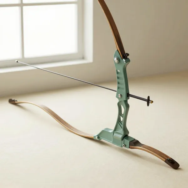 Illustrative: a 1950s American laminated recurve target bow from a known maker
