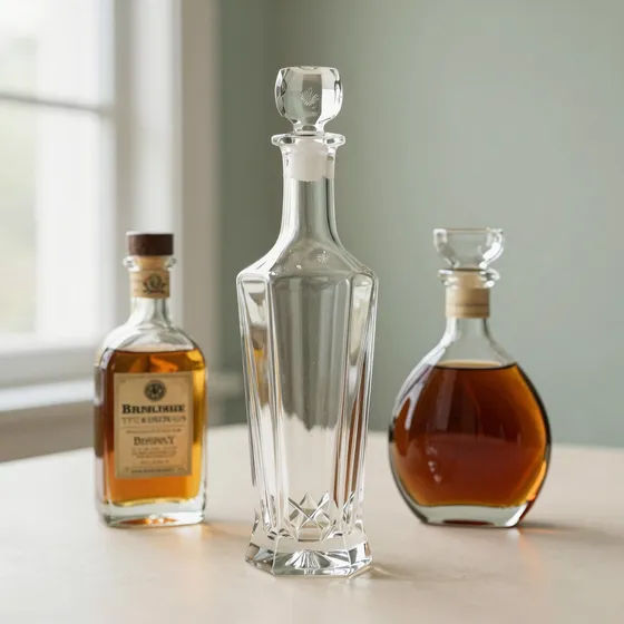 Antique crystal decanter bottlings