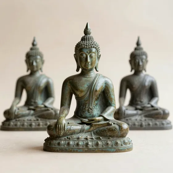 Antique thai bronze buddha