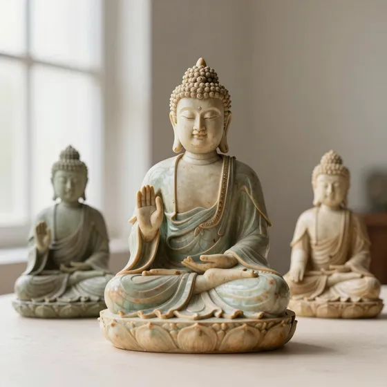 Antique carved wood buddha