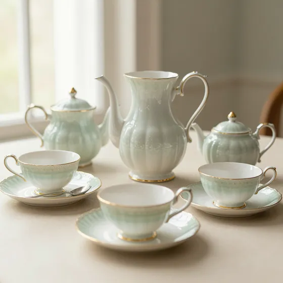 Antique english bone china tea services
