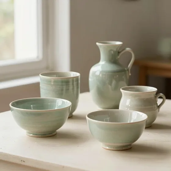 Antique studio and art pottery
