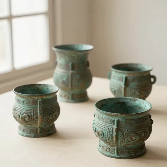 Antique archaic bronzes