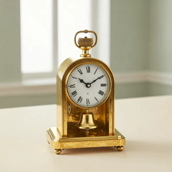 Illustrative: French gilt-bronze mantel clock, bell-striking movement, late 19th century