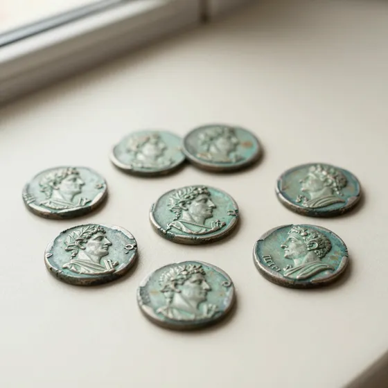 Antique ancient roman coins