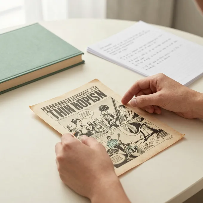 Researching the value of an antique comic books piece