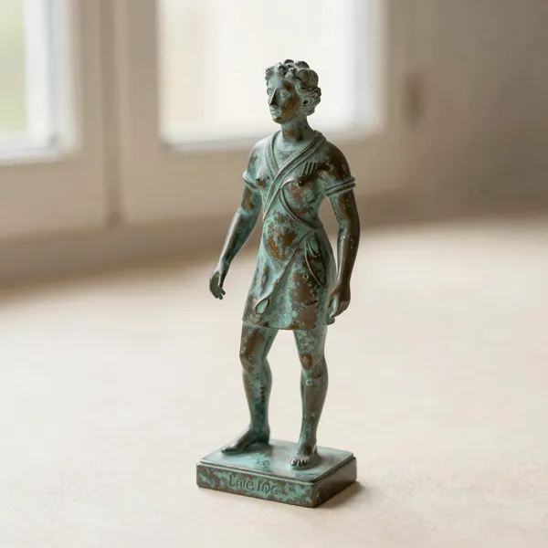 Illustrative: late 19th-century patinated bronze figure, foundry stamp