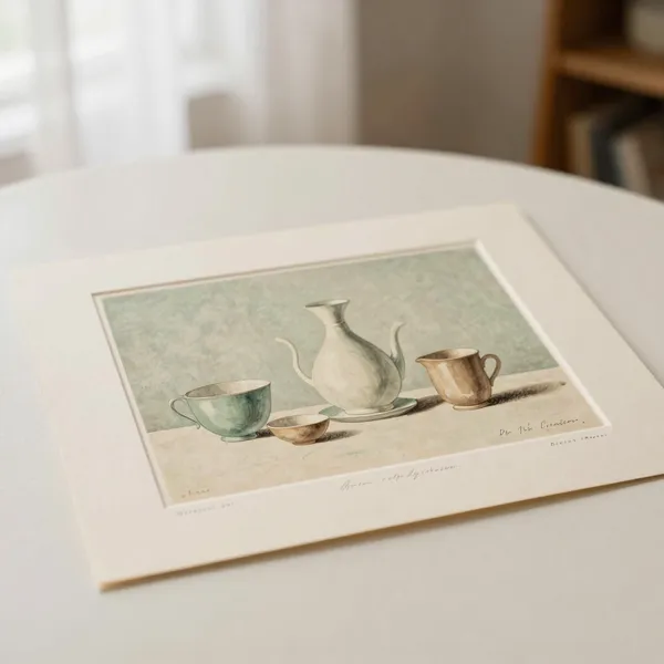 Illustrative: mid-century pencil-signed lithograph, numbered edition