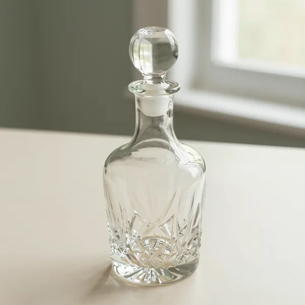 Illustrative: Waterford cut lead crystal decanter with stopper, mid-20th century
