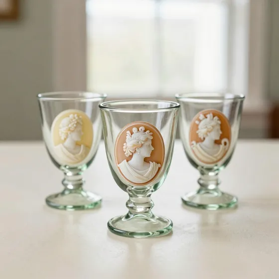 Antique art glass and cameo