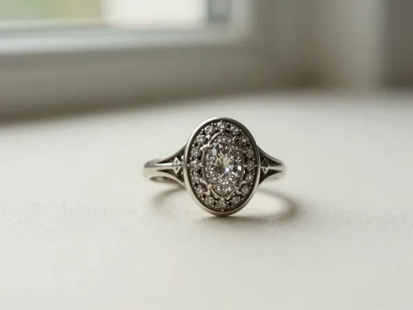 Illustrative: Edwardian platinum and diamond filigree ring, circa 1910