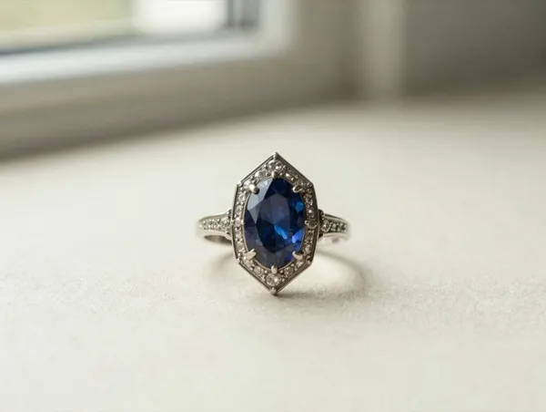 Illustrative: Art Deco sapphire and diamond cocktail ring, 1920s to 1930s