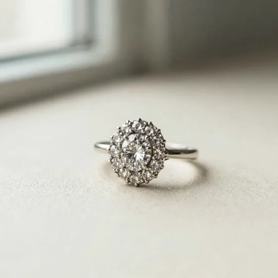 Antique diamond cluster ring