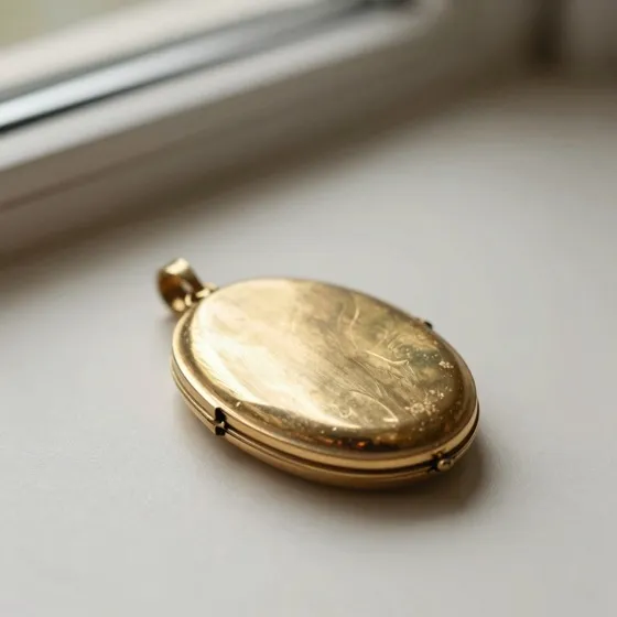 Antique gold mourning locket