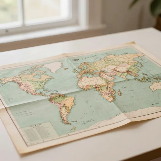 Antique world & continental maps