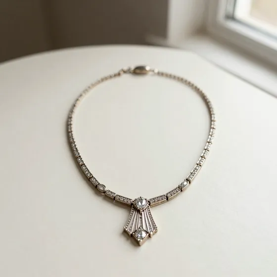 Antique art deco diamond necklaces