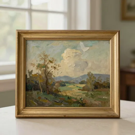 Antique landscape paintings