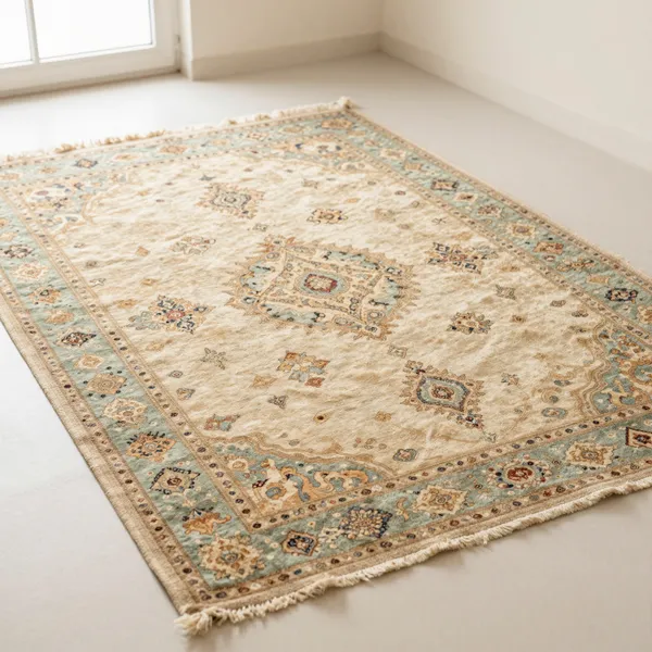 Illustrative: early 20th-century Tabriz medallion carpet, fine wool pile, room size, light even wear